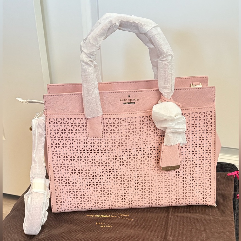 New Kate spade Candace satchel in pink bonnet